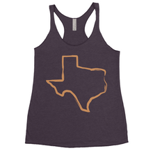 Load image into Gallery viewer, Texas Outline Racerback Tank